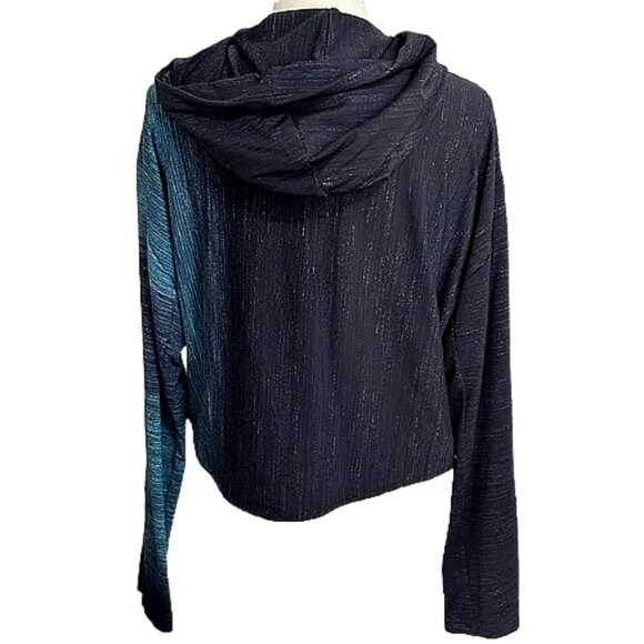 Lululemon Lab Varsa Hoodie Aurora Glow Jacquard Black True Navy M - Picture 3 of 9